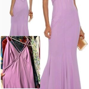 Zac Posen Purple Spaghetti Strap Maxi Dress for Weddings